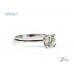  Годежен Пръстен 18К Бяло Злато със  Сертификат IGI  Bloom Jewellery